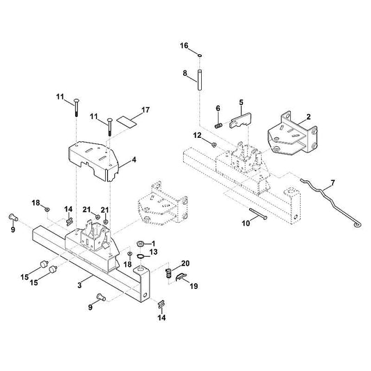 STIHL 9007-318-2035 inbusbout M8x95 positie 10 technische tekening