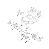 STIHL 6364-704-1200 ashouder voor positie 4 technische tekening