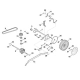 STIHL 6364-704-2100 V-riem positie 9 technische tekening