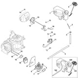 STIHL 0002-350-0802 tankbehuizing positie 100 technische tekening