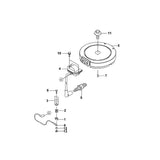 STIHL 0001-400-1203 vliegwiel positie 5 technische tekening