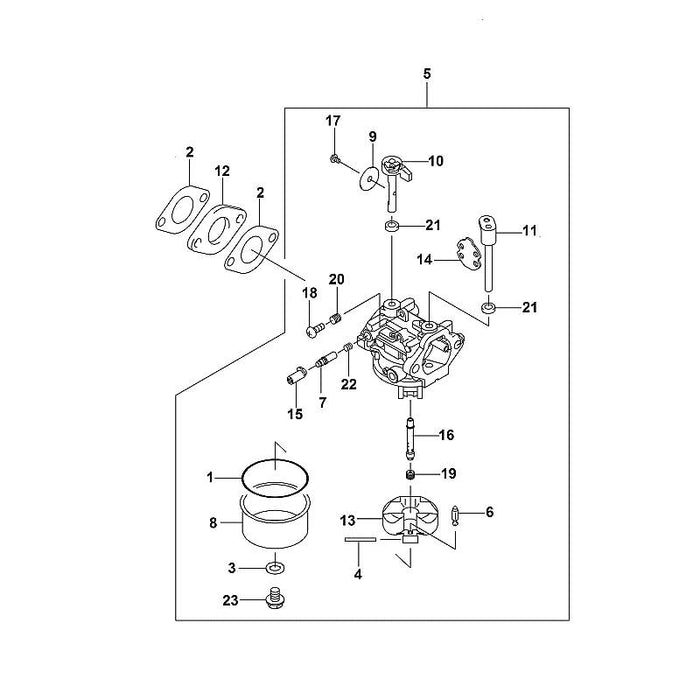 STIHL 0001-120-7100 smooras met hendel positie 10 technische tekening