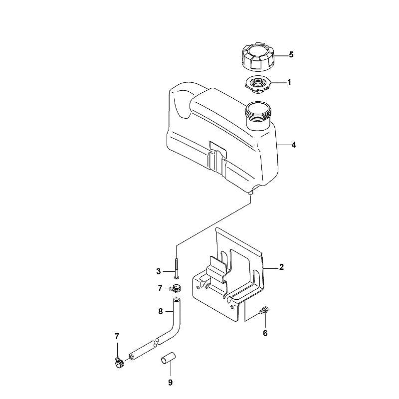 STIHL 0001-358-7903 slangklem positie 7 technische tekening