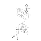 STIHL 0001-353-0501 tankdop positie 5 technische tekening