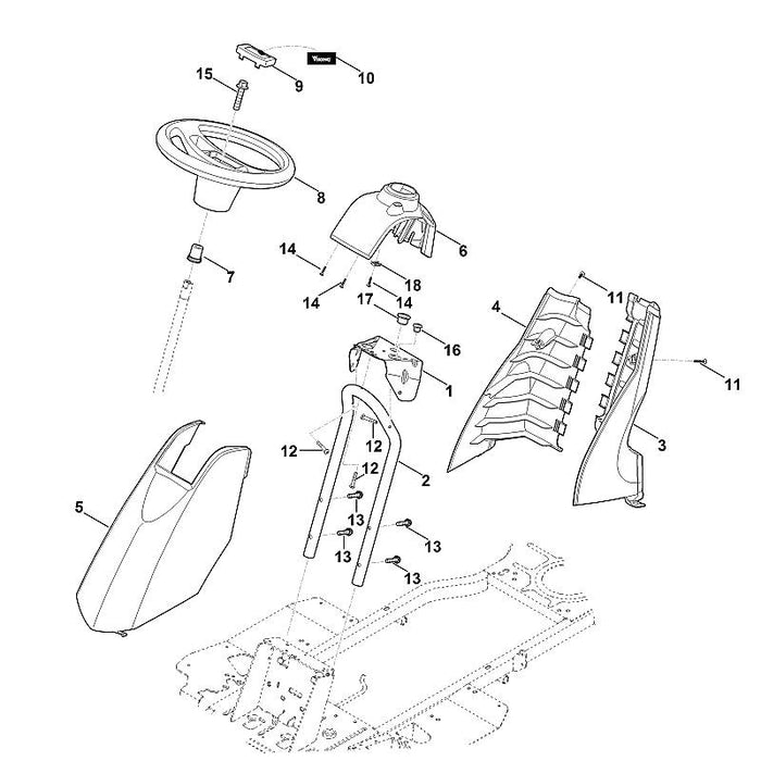 STIHL 6140-703-9111 buis positie 2 technische tekening