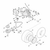 STIHL 6140-704-2101 V-riem positie 7 technische tekening