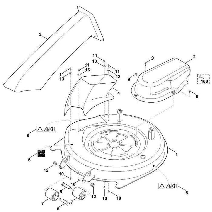 STIHL 6140-760-0901 maaiwerk compl. positie -1 technische tekening