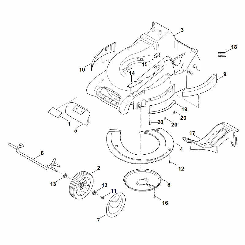 STIHL 9104-007-4275 snijbout P5x16 positie 20 technische tekening