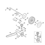 STIHL 6340-640-0113 transmissie compl. positie 9 technische tekening