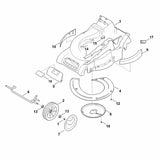 STIHL 6340-700-8508 behuizing compl. positie 3 technische tekening