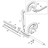 STIHL 0000-711-2500 huls positie 10 technische tekening