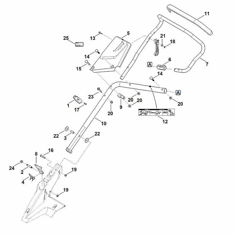 STIHL 9018-318-1090 inbusbout M5x40 positie 13 technische tekening