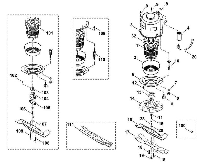 STIHL 0000-440-0703 adapterkabel positie 20 technische tekening
