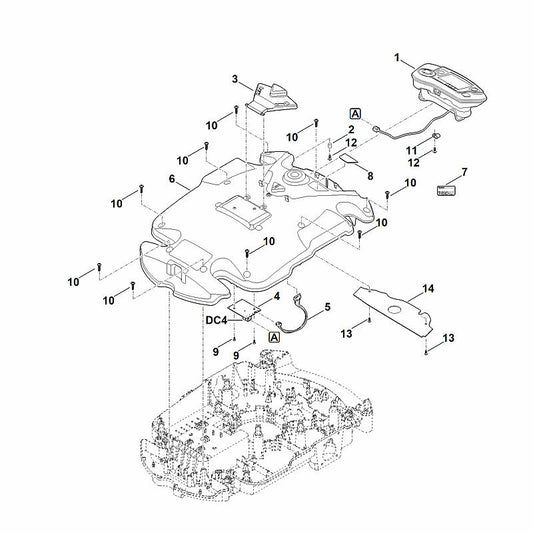 STIHL 6309-967-3820 typeaanduiding MI 632 P positie 8 technische tekening