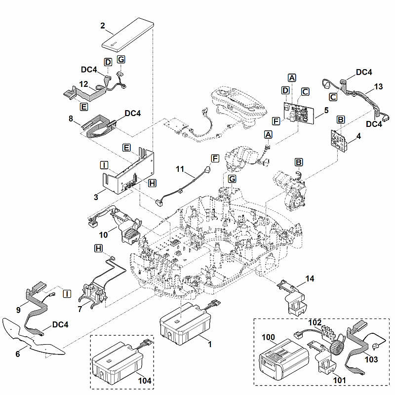 STIHL 6309-430-1422 elektronicamodule positie 3 technische tekening