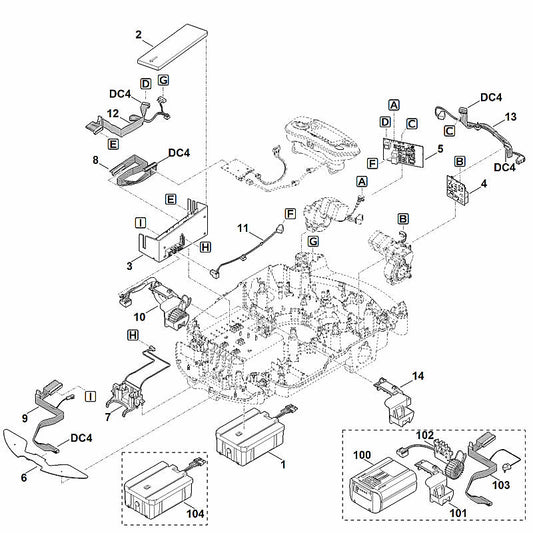 STIHL 6309-430-1422 elektronicamodule positie 3 technische tekening