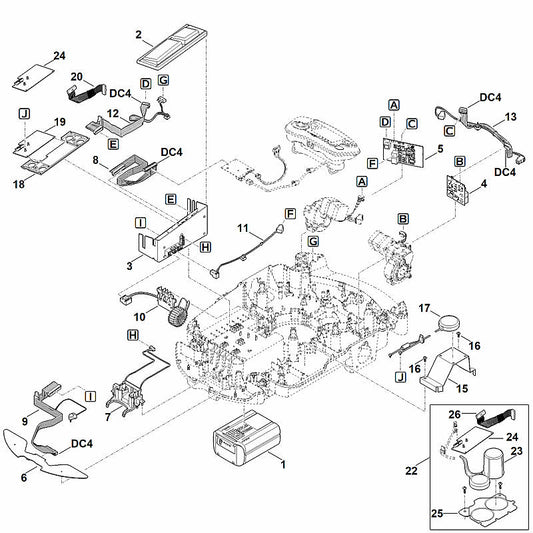 STIHL 6309-430-1437 elektronicamodule positie 3 technische tekening