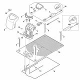 STIHL 6309-967-0145 typeplaatje ADO 401/ 601 positie 12 technische tekening
