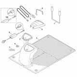 STIHL 6309-967-0195 typeplaatje ADO 100 SERVICE positie 6 technische tekening