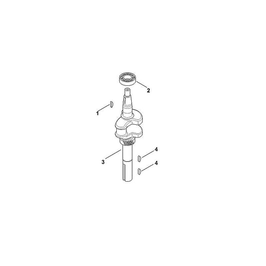 STIHL 0002-995-0101 schijfspie positie 4 technische tekening