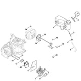 STIHL 0002-007-1013 set tussenplaat positie 20 technische tekening