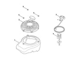 STIHL 0002-190-4004 startmechanisme compl. positie 2 technische tekening
