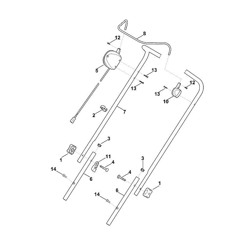 STIHL 6320-763-5005 bovenstuk duwstang positie 7 technische tekening