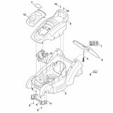 STIHL 6320-403-0405 accuhouder positie 13 technische tekening