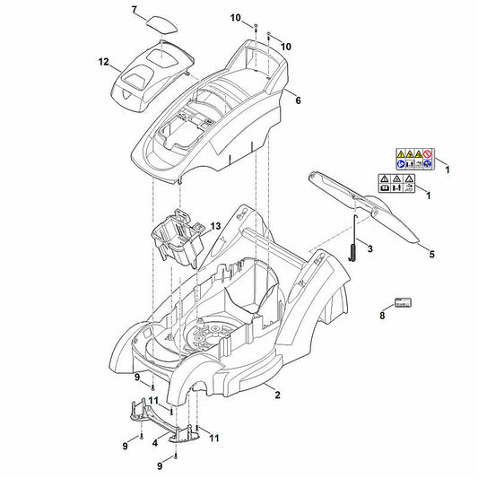 STIHL 6320-967-1505 typeplaatje RMA 339 C positie 7 technische tekening