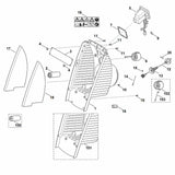 STIHL 6009-706-3005 isolatiemat positie 17 technische tekening