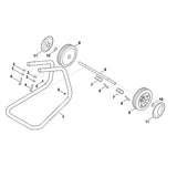 STIHL 9007-319-1440 inbusbout M6x55 positie 8 technische tekening