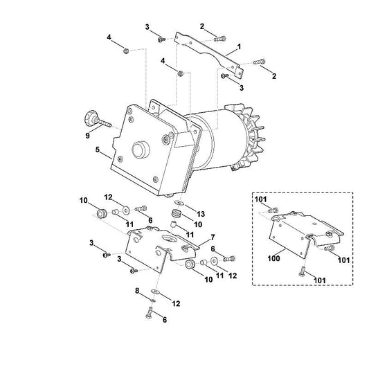 STIHL 6009-708-5700 bus positie 11 technische tekening