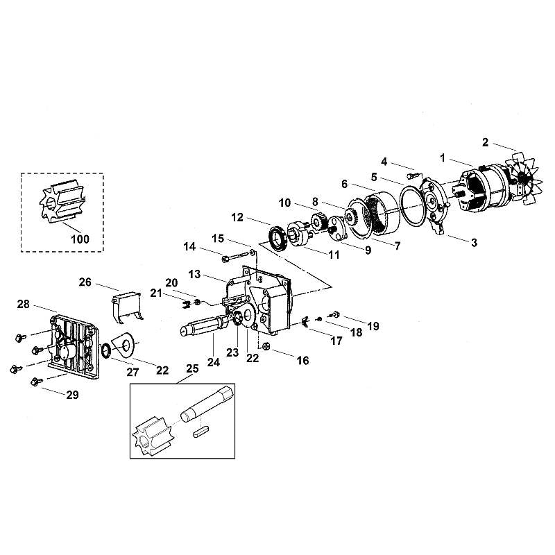 STIHL 6009-700-0100 messenbehuizing positie 13 technische tekening