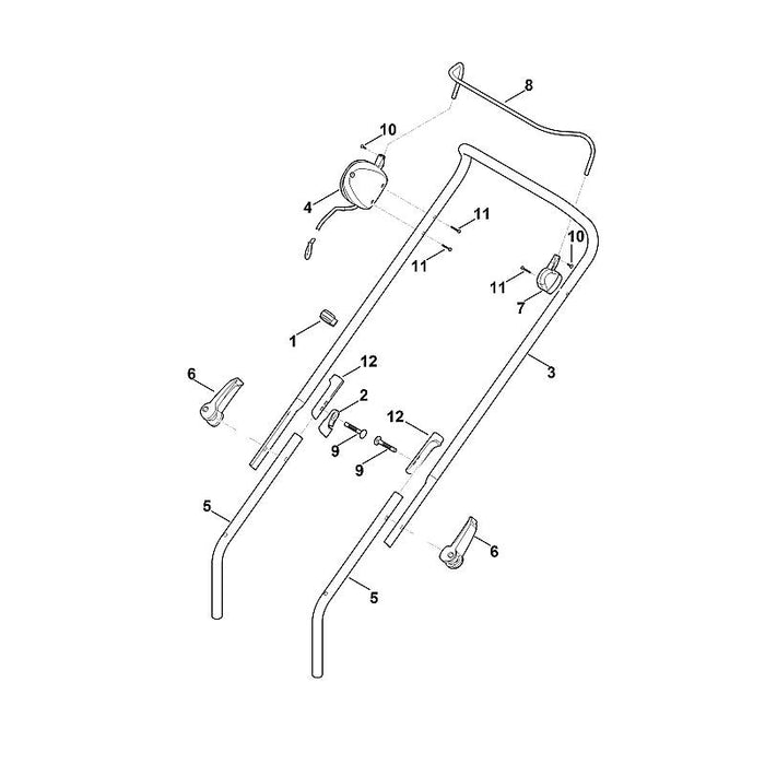STIHL 9104-003-8739 snijbout P4x14 positie 10 technische tekening