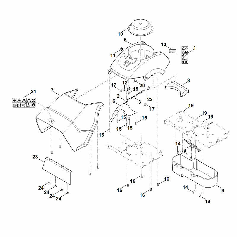 STIHL 6012-780-6115 uitwerpverlenging positie 7 technische tekening