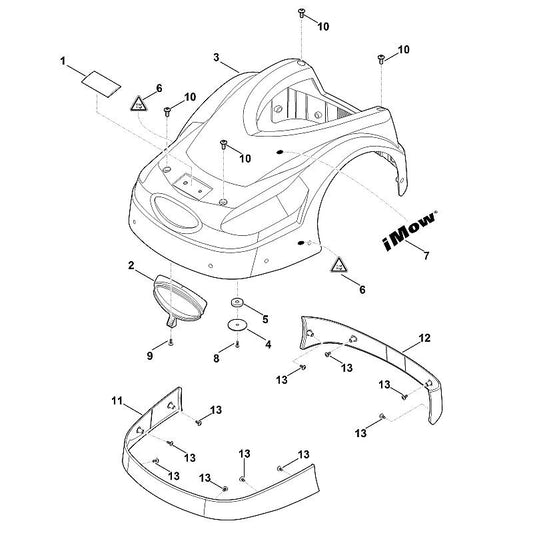 STIHL 6301-780-2030 afdekking positie 3 technische tekening