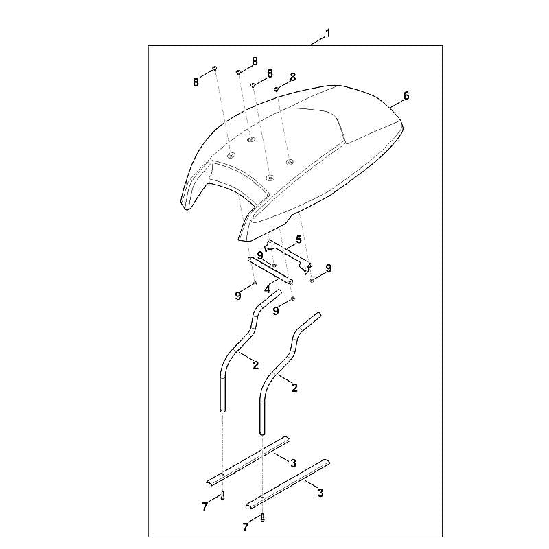 STIHL 9110-391-1250 platkopbout M6x10 positie 8 technische tekening
