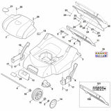 STIHL 6290-967-1505 typeplaatje RLE 540 positie 21 technische tekening