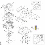 STIHL 6241-967-1521 typeplaatje MH 685 positie 12 technische tekening
