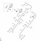 STIHL 6311-430-0404 Dodemansschakelaar met thermische beveiliging EUR positie 1 technische tekening