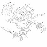 STIHL 6340-700-8511 behuizing compl. positie 3 technische tekening