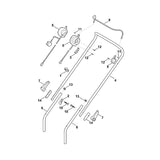 STIHL 6338-430-0405 dodemansschakelaar EUR positie 5 technische tekening
