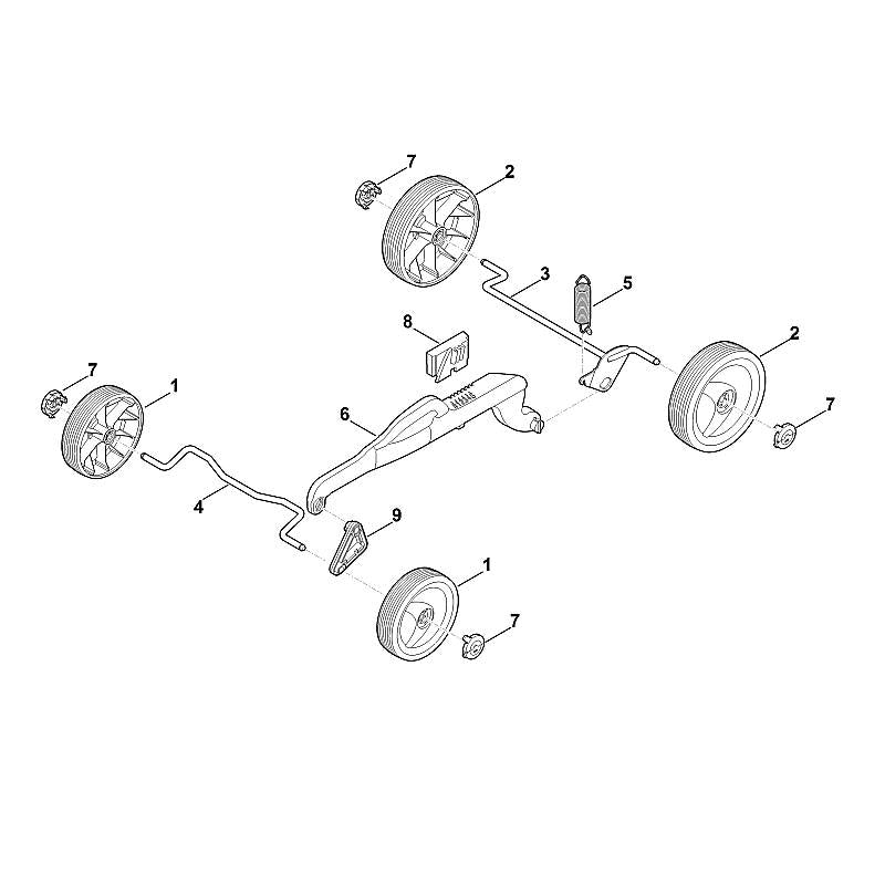 STIHL 6320-763-2505 zwenkplaat positie 9 technische tekening