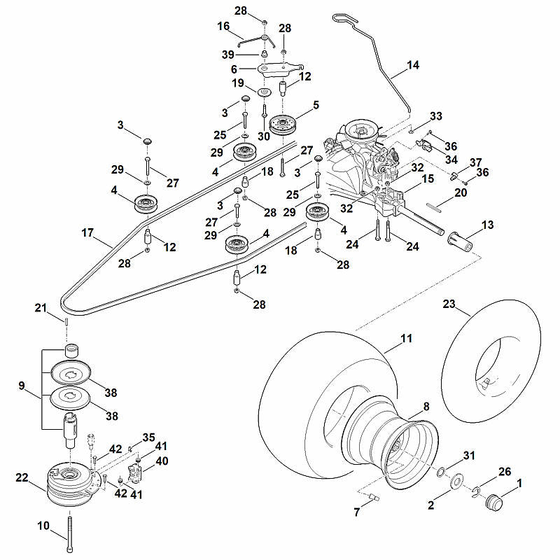 STIHL 6170-760-1292 spanrol positie 5 technische tekening