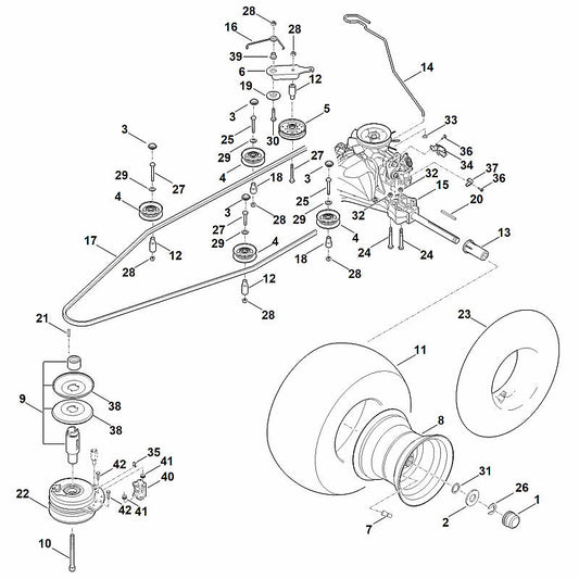 STIHL 6160-764-2802 afstandsbus positie 12 technische tekening