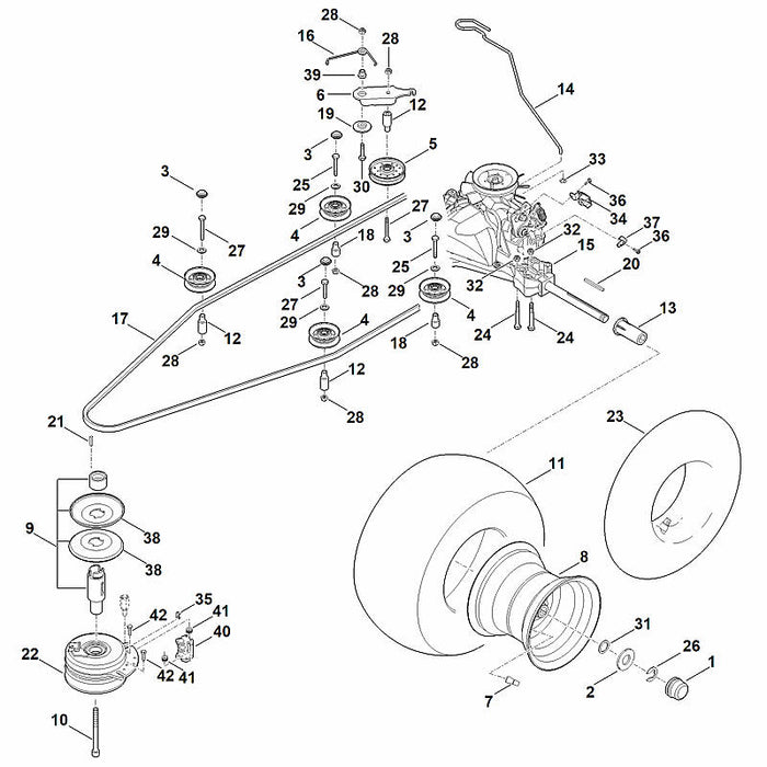 STIHL 9039-488-0958 snijbout M5x10 positie 36 technische tekening