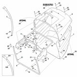 STIHL 6170-703-4900 bladveer positie 2 technische tekening