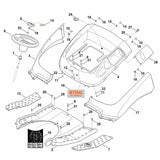 STIHL 6170-967-1500 typeplaatje RT 6112 C positie 16 technische tekening