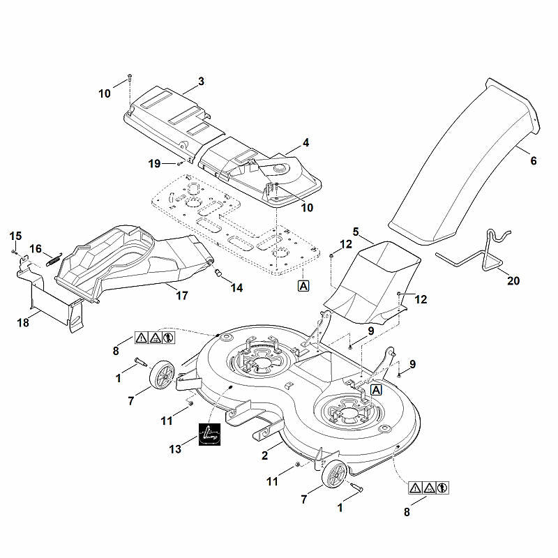 STIHL 6170-700-8531 behuizing positie 2 technische tekening