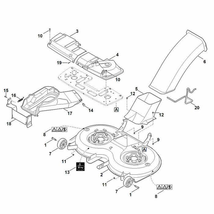 STIHL 6170-760-0921 maaiwerk compl. positie -1 technische tekening